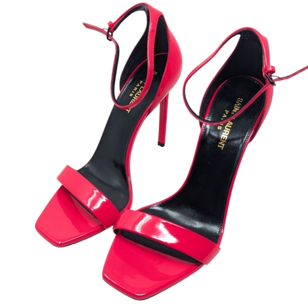 Saint Laurent Amber 105 Neon Pink Dress Up Evening Sandal Size EU 39 - Picture 6 of 11